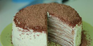 Блинный торт с творожным кремом