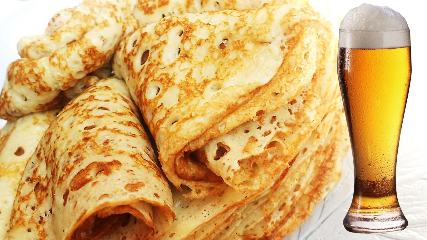 Блины на пиве