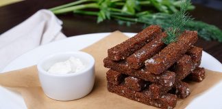 Гренки из черного хлеба