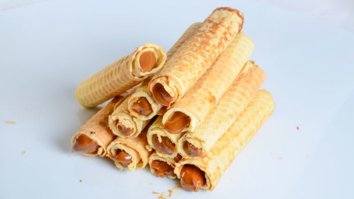 Вафли со сгущенкой