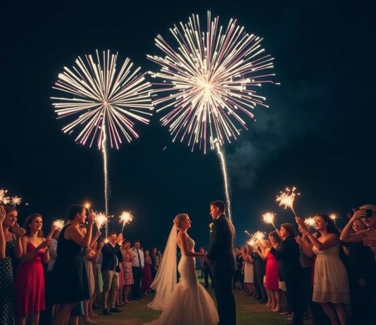 Свадебный фейерверк: как превратить ночь в вспышку счастья